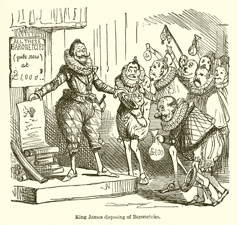 King James disponerer baronetiteter av John Leech
