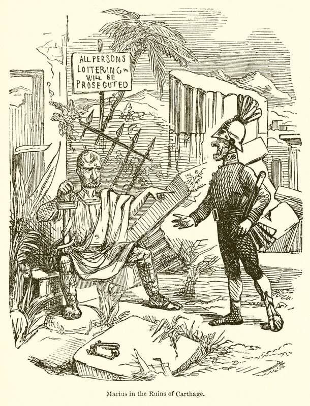 Marius i ruinene av Kartago av John Leech