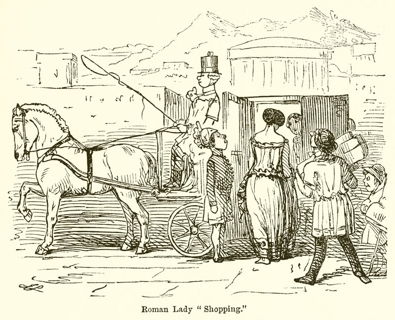 Roman Lady Shopping av John Leech
