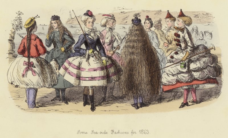 Noen moter ved sjøen for 1863 av John Leech