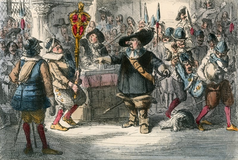 Ta bort den Bauble Cromwell som oppløser det lange parlamentet av John Leech