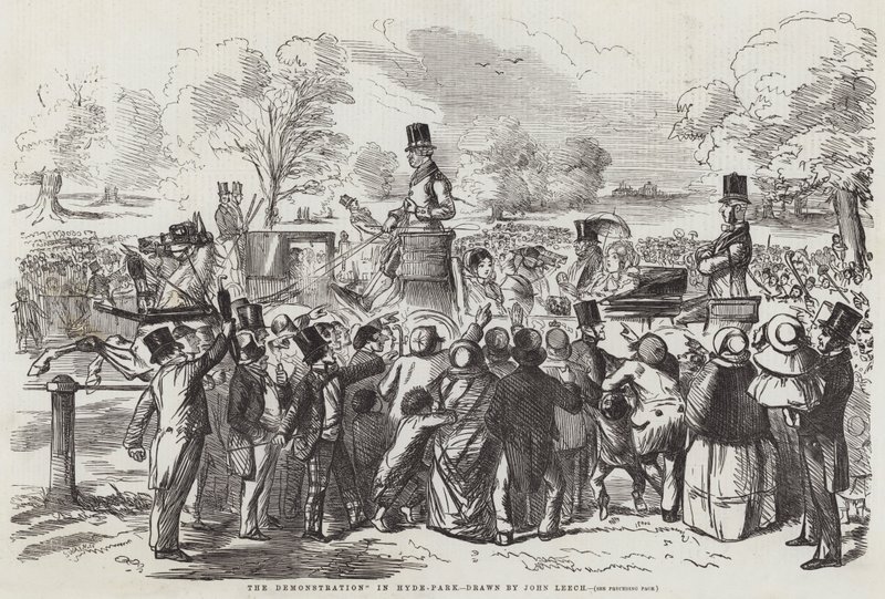 Demonstrasjonen i Hyde-Park av John Leech