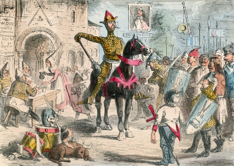 William inspiserer de frivillige før invasjonen av England av John Leech