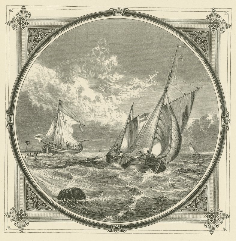Et skip på grunn, er et fyrtårn til sjøs (gravering) av John Leighton