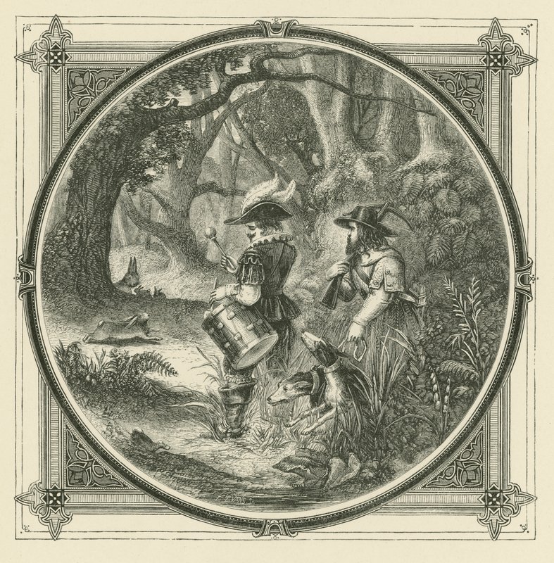 Harer fanges ikke med trommeslag, heller ikke fugler med tarteletter (gravering) av John Leighton