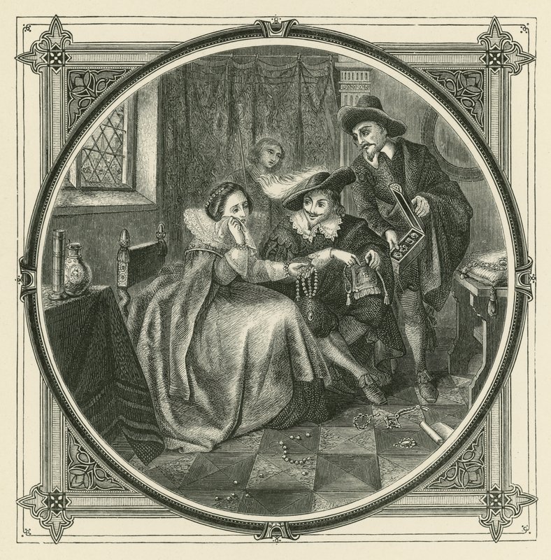 Mens hun gråter, sluker hun (gravering) av John Leighton