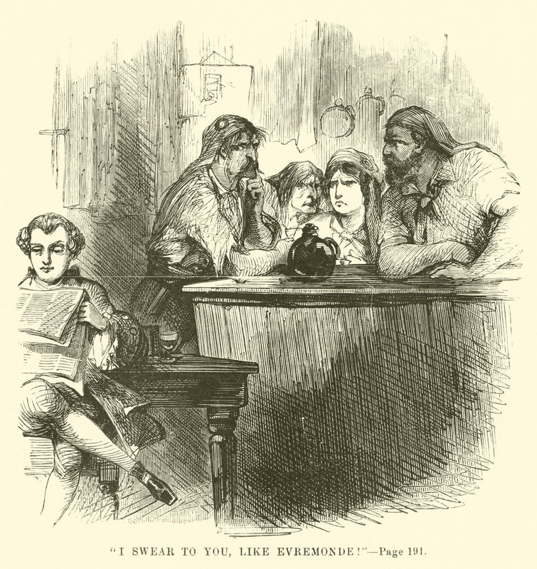 Illustrasjon for A Tale of Two Cities av Charles Dickens av John McLenan