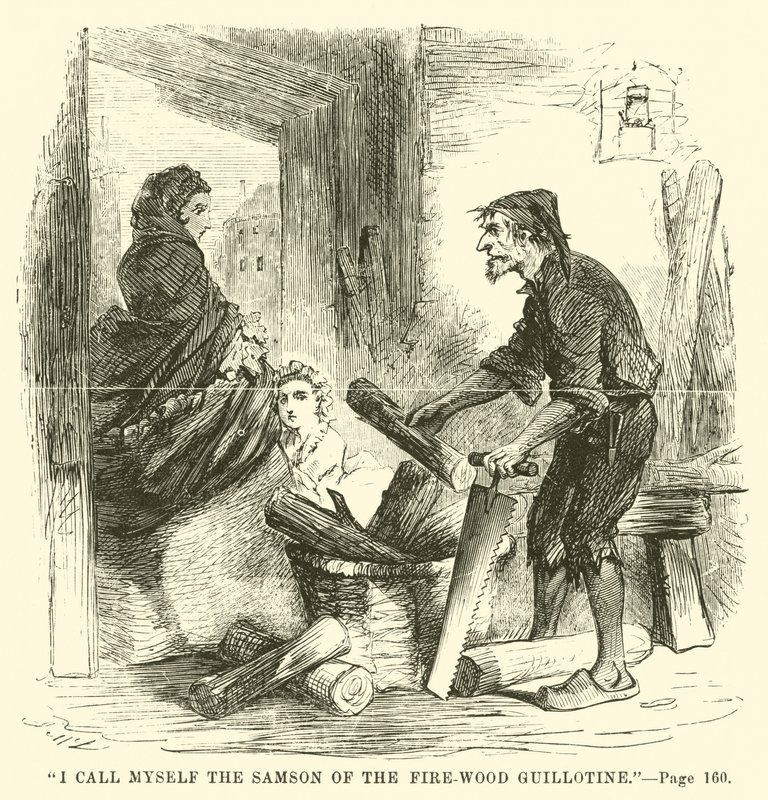Illustrasjon for A Tale of Two Cities av Charles Dickens av John McLenan