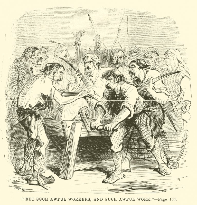 Illustrasjon for A Tale of Two Cities av Charles Dickens av John McLenan