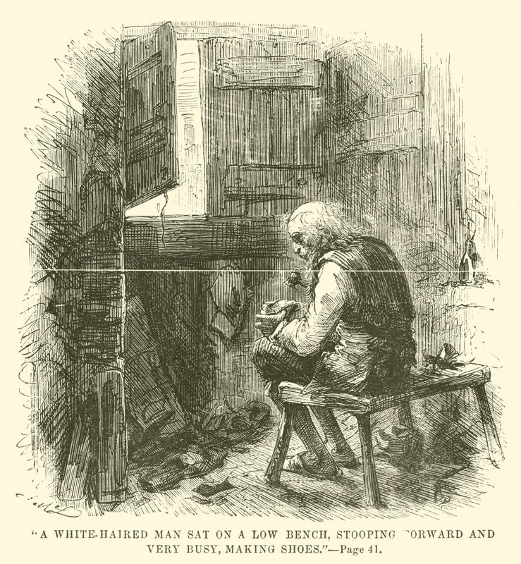 Illustrasjon for A Tale of Two Cities av Charles Dickens av John McLenan