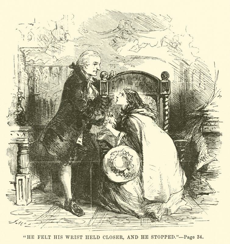 Illustrasjon for A Tale of Two Cities av Charles Dickens av John McLenan
