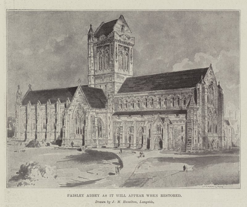 Paisley Abbey slik det vil se ut når det er restaurert av John McLure Hamilton