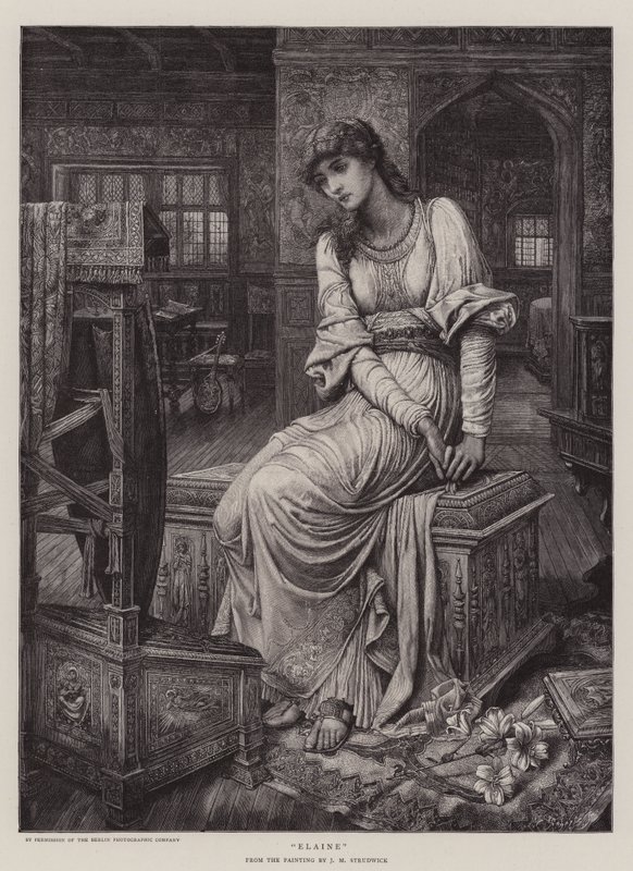 Elaine av John Melhuish Strudwick