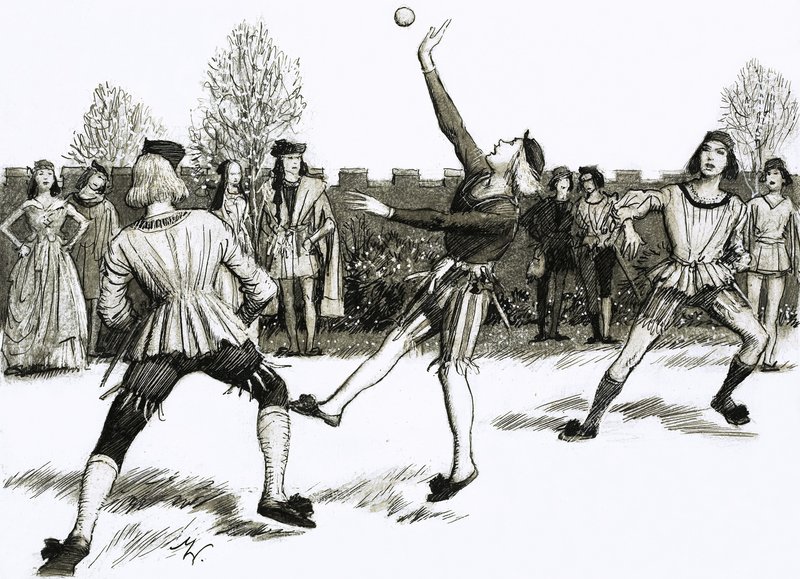 Jeu de Paume, en slags håndball av John Millar Watt