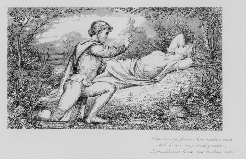 Robert Burns: Blooming Nelly (gravering) av John Moyr (attr.to) Smith