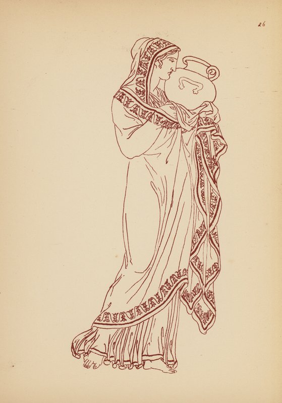 Gammel gresk kvinnekostyme (litho) av John Moyr Smith