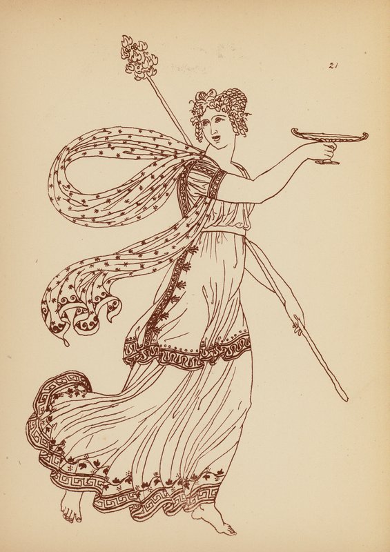 Gammel gresk kvinnedrakt (litho) av John Moyr Smith