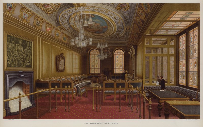 Rådmannens rettssal. Guildhall, London av John Phillipp Emslie