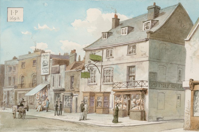 The Bull and Star offentlig hus, High Street, Putney, London av John Phillipp Emslie