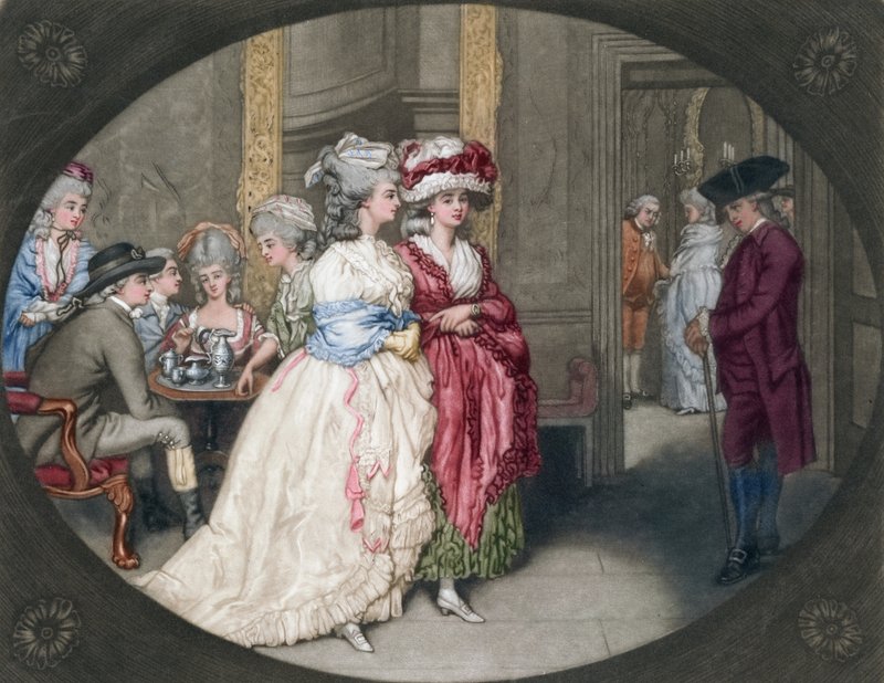 Promenaden ved Carlisle House, 1781 av John Raphael Smith