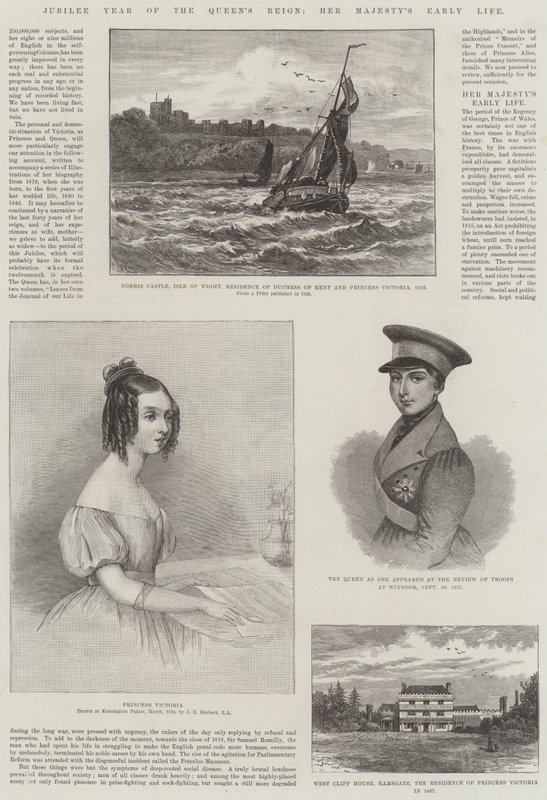 Jubileumsåret for dronningens regjeringstid, Hennes Majestets tidlige liv av John Rogers Herbert