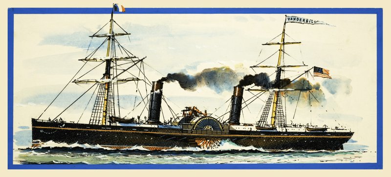 Den amerikanske hjuldamperen Vanderbilt av John S. Smith
