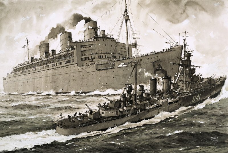Queen Mary angriper krysseren Curacoa av John S. Smith