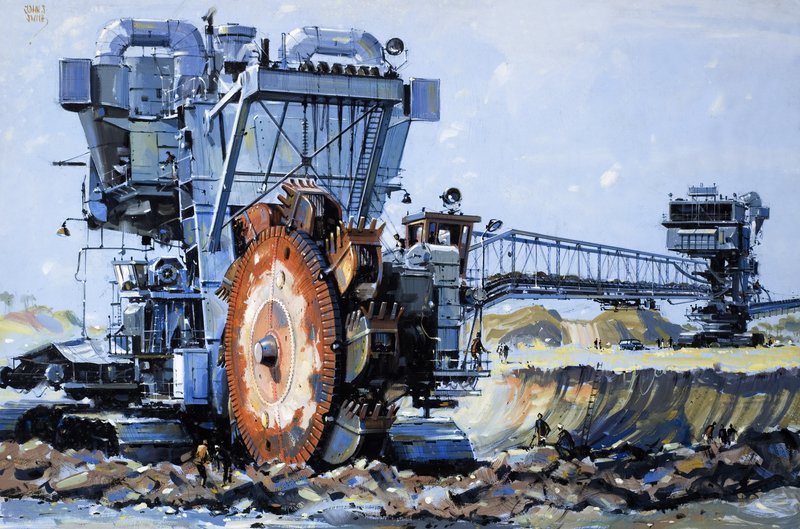 Å gjøre ørkenen om til et overflodsrike land, illustrasjon fra «Mighty Machines» av John S. Smith