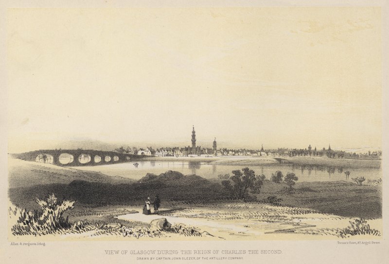 Utsikt over Glasgow under Charles den andres regjeringstid av John Slezer