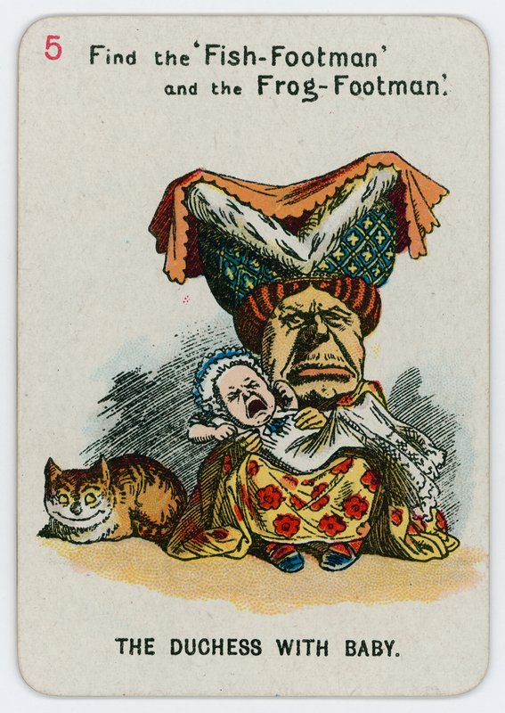 Hertuginnen med baby av John Tenniel