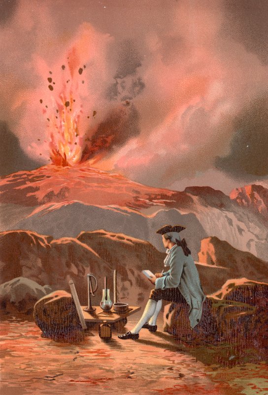 Lazzaro Spallanzani observerer et utbrudd av Etna av Jose Armet Portanell