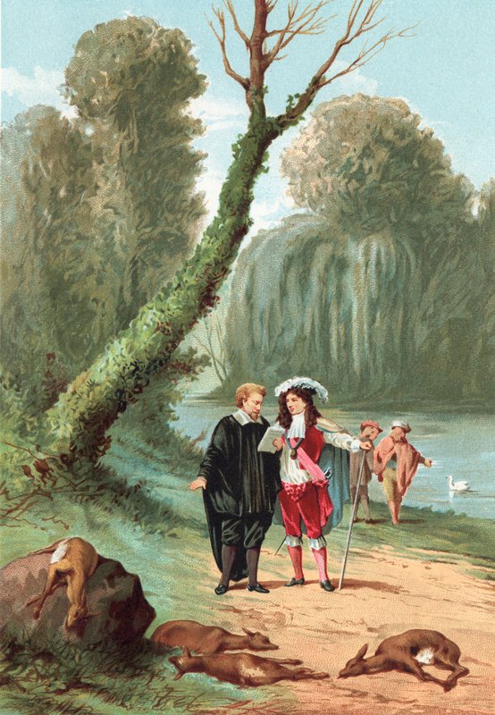 William Harvey med kong Charles I i parken ved Windsor av Jose Armet Portanell