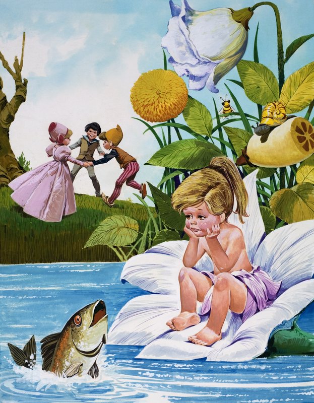 Febarnet (gouache på papir) av Jose Ortiz