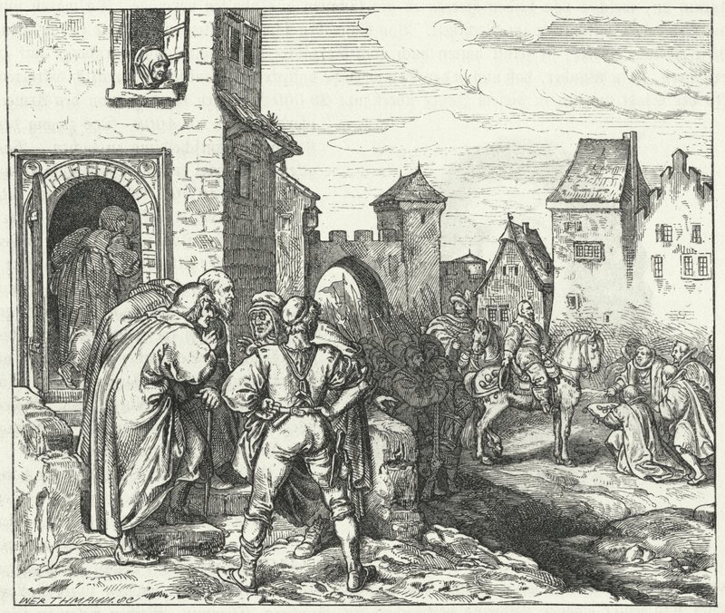 Gustav Adolphus fra Sverige på vei inn i München, 1632 av Josef Mathias Trenkwald