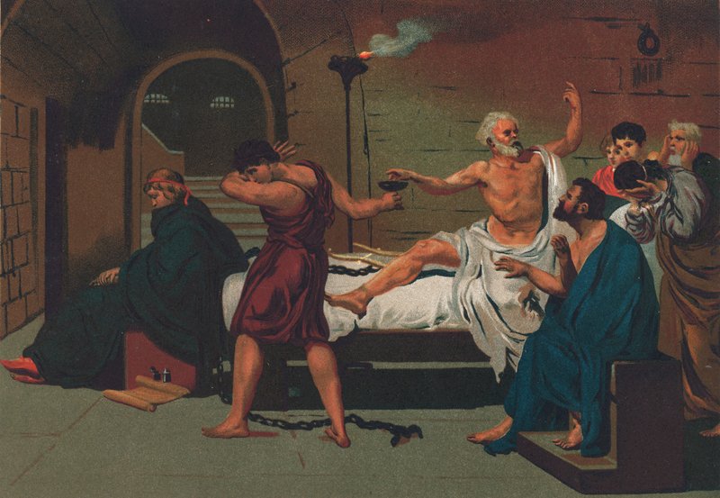 Sokrates død av Josep or Jose Planella Coromina