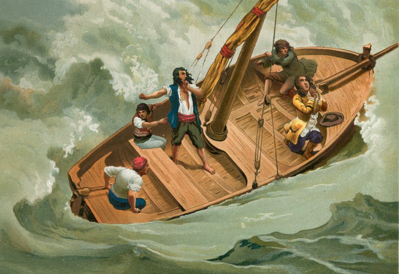 Leibniz i en båt på Adriaterhavet av Josep or Jose Planella Coromina
