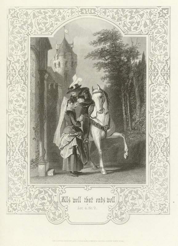 Alt er bra som ender godt, akt IV, scene ii av Joseph Kenny Meadows