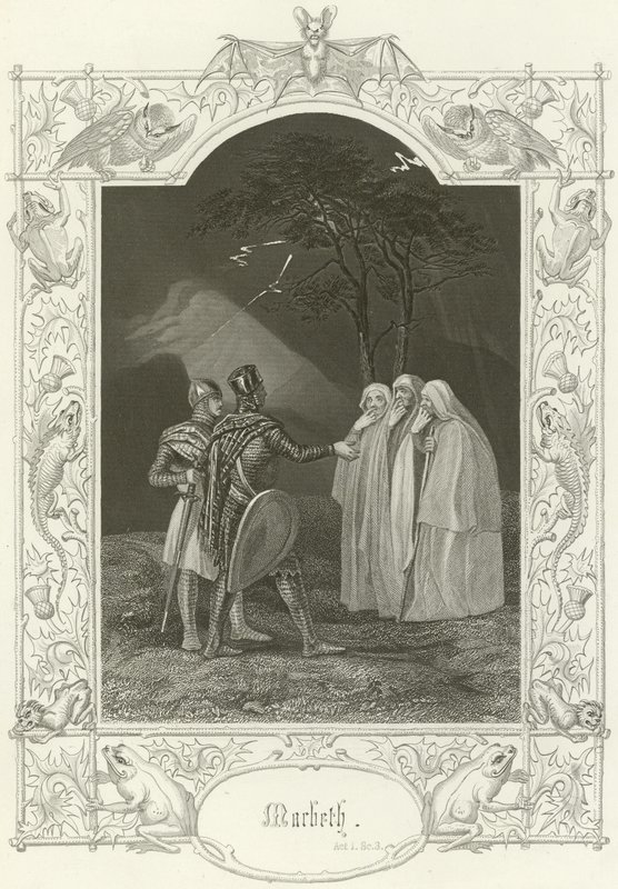 Macbeth, akt I, scene iii av Joseph Kenny Meadows
