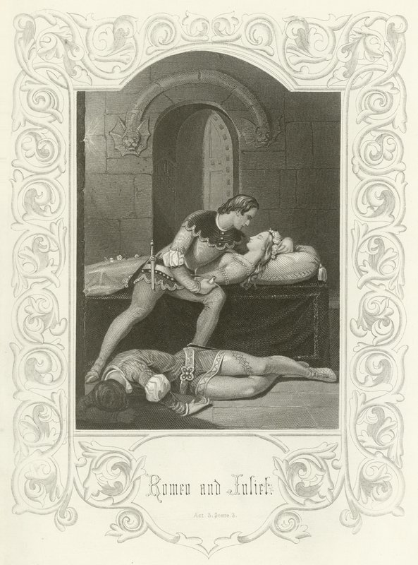 Romeo og Julie, akt V, scene III av Joseph Kenny Meadows