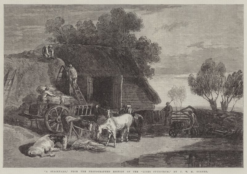 En Stackyard av Joseph Mallord William Turner