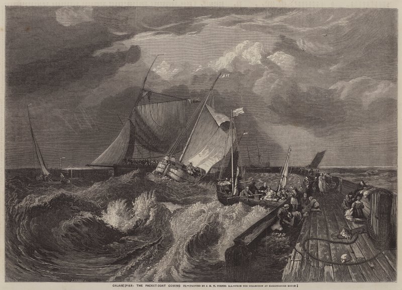 Calais Pier, pakkebåten kommer inn av Joseph Mallord William Turner