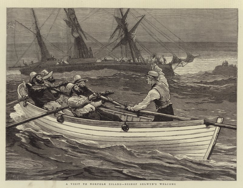 Et besøk til Norfolk Island, biskop Selwyns velkommen av Joseph Nash