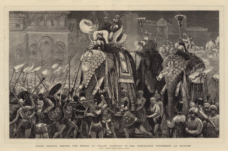 Nagas danser foran Prince of Wales