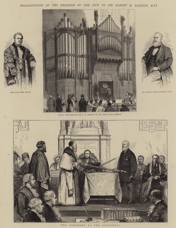 Presentasjon av Freedom of the City til Sir Albert D Sassoon, KSI av Joseph Nash