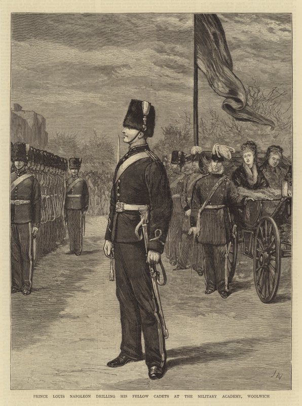 Prins Louis Napoleon borer sine medkadetter ved Militærakademiet, Woolwich av Joseph Nash