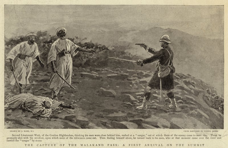Capture of the Malakand Pass, en første ankomst på toppmøtet av Joseph Nash