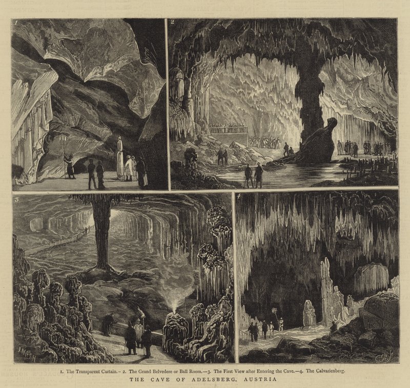 Hulen i Adelsberg, Østerrike av Joseph Nash