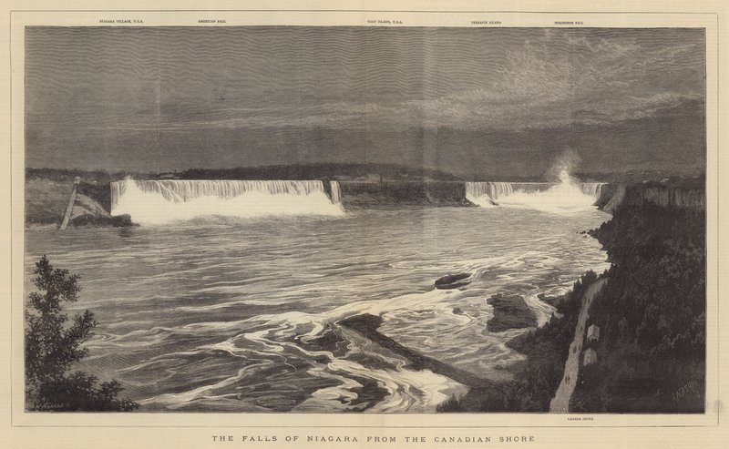 Niagarafallene fra den kanadiske kysten av Joseph Nash