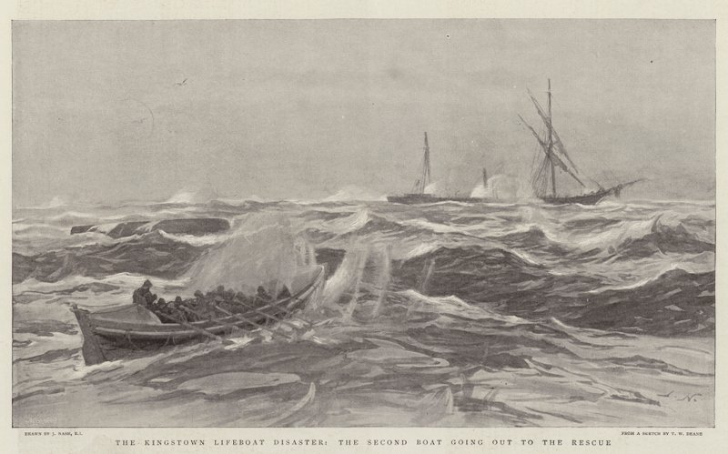 Kingstown Lifeboat Disaster, den andre båten som skal ut til unnsetning av Joseph Nash