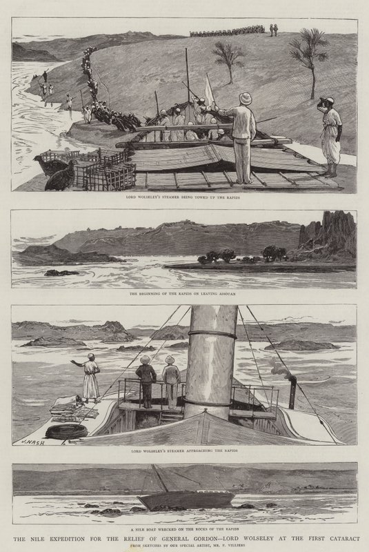Nile-ekspedisjonen til hjelp for general Gordon, Lord Wolseley ved den første grå stæren av Joseph Nash